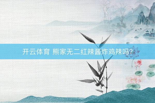 开云体育 熊家无二红辣酱炸鸡辣吗？